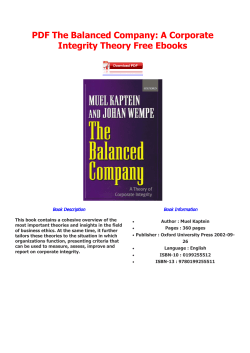 PDF The Balanced Company: A Corporate Integrity Theory Free
