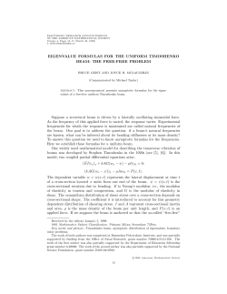 EIGENVALUE FORMULAS FOR THE UNIFORM TIMOSHENKO BEAM