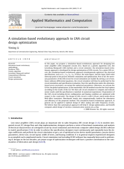 A simulation-based evolutionary approach to LNA circuit design
