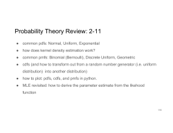 Probability Theory Review: 2-11