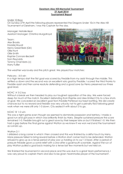 Tournament report - Norwich Dragons Hockey Club