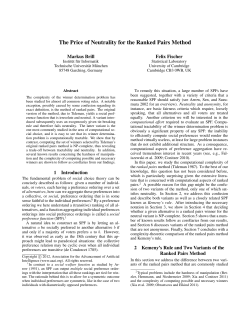 The Price of Neutrality for the Ranked Pairs Method