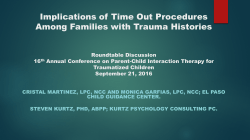 Implications of Time Out Procedures Among