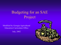 Budgeting - Georgia FFA