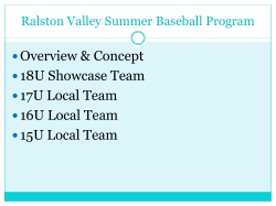 Ralston Valley Baseball Summer Program