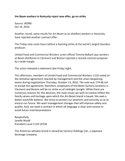 Jim Beam workers in Kentucky reject new offer, go on strike Source