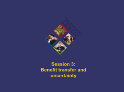 Benefit transfer and uncertainty - The Economics of Ecosystems and