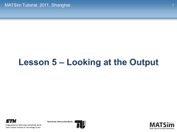 Lesson 5 - Looking at the Output