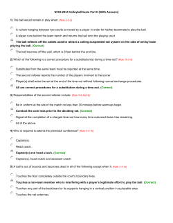 NFHS 2014 Volleyball Exam Part II (With Answers)