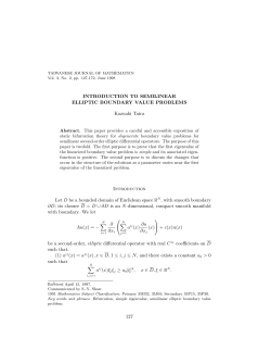 INTRODUCTION TO SEMILINEAR ELLIPTIC BOUNDARY VALUE