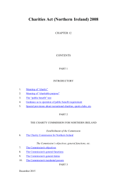Charities Act (Northern-Ireland) 2008