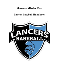 Handbook - shawnee mission east baseball