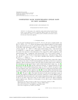COMPLETELY RANK NONINCREASING LINEAR MAPS ON NEST