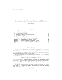 The Residue Index Theorem of Connes and