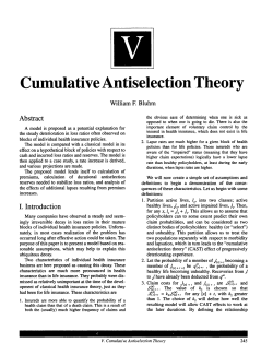 Cumulative Antiselection Theory
