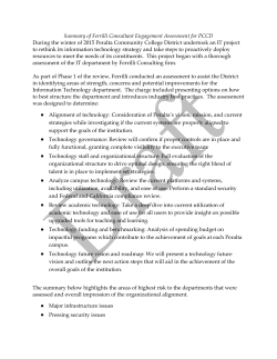 Draft Summary of Ferrilli Consultant Engagement Assessment for