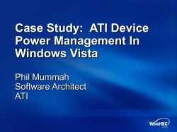 Case Study: ATI Device Power Management In Windows