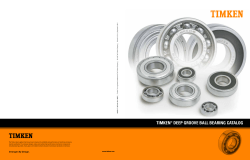 timken® deep groove ball bearing catalog