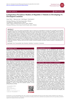 Comparative Prevalence Studies of Hepatitis C Patients in