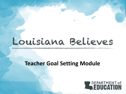 Teacher Goal Setting Resources
