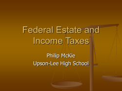 Federal Estate and Income Taxes