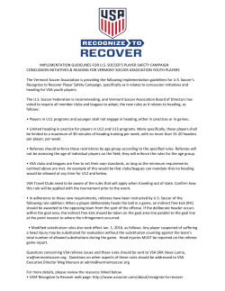 implementation guidelines for us soccer`s player safety campaign