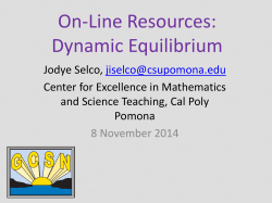 Equilibrium and Kinetics are Related!