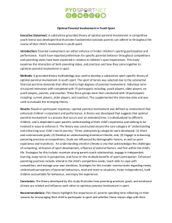 Optimal Involvement for Parents