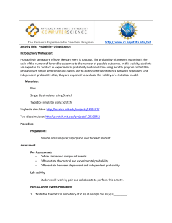 The Research Experience for Teachers Program http://www.cs