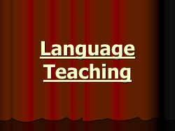 Language Teaching