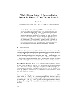 Whole-History Rating: A Bayesian Rating System for Players of Time