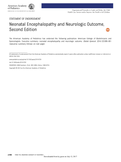 Neonatal Encephalopathy and Neurologic Outcome, Second Edition