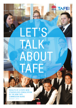 Let`s talk about TAFE