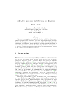 P&oacute;lya tree posterior distributions on densities
