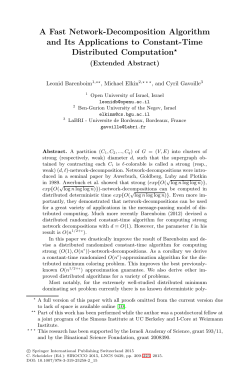 A Fast Network-Decomposition Algorithm and Its Applications to