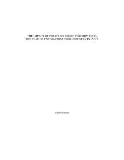 the impact of policy on firms` performance: the case of cnc machine