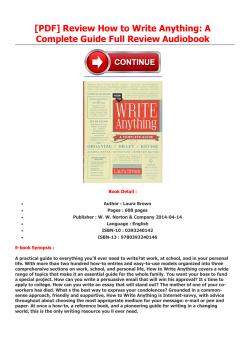 Review How to Write Anything: A Complete
