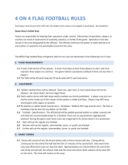 4 on 4 flag football rules