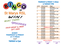 GAME TYPE OF GAME PRIZE 1. Full House $10