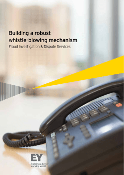 Building a robust whistle-blowing mechanism