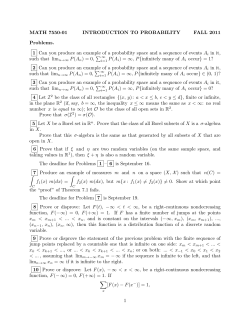 Can you produce an example of a probability space and a sequence