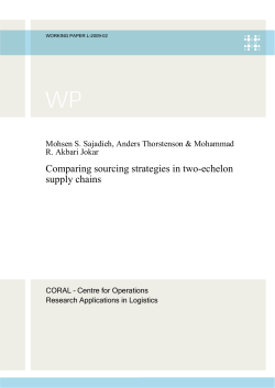 Comparing sourcing strategies in two