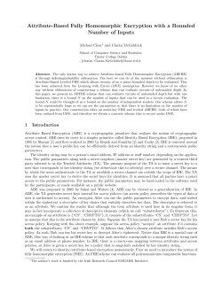 Attribute-Based Fully Homomorphic Encryption with a Bounded