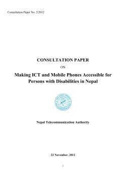 Making ICT and Mobile Phones Accessible for Persons