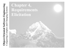 Lecture 1 for Chapter 4, Requirements Elicitation - ICAR