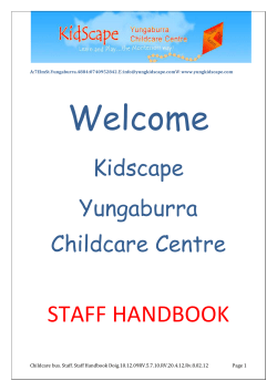 Staff Handbook 2012 - "Kidscape"