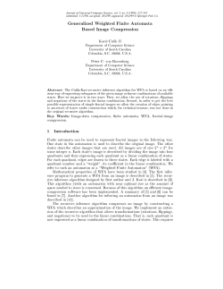 Generalized Weighted Finite Automata Based Image Compression Т