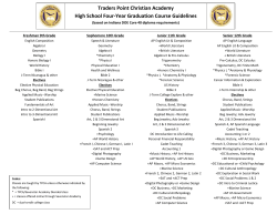 Four-Year Course Summary - Traders Point Christian Academy