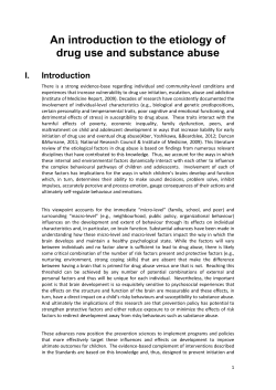 Introduction to Etiology - United Nations Office on Drugs and Crime