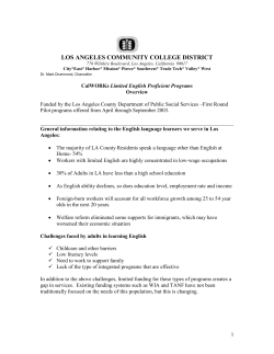 CalWORKs Limited English Proficient Programs